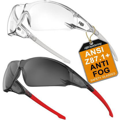 HTS HUNTERSKY ANSI Z87.1 Anti-Fog Clear Safety Glasses Pickleball Youth Baseball Lab Chemistry Goggles Scratch Resistant
