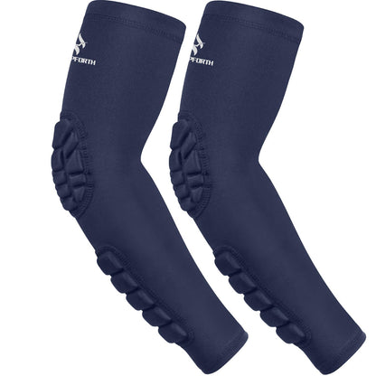 2PCS Padded Elbow Forearm Sleeves Compression Arm Protective Support