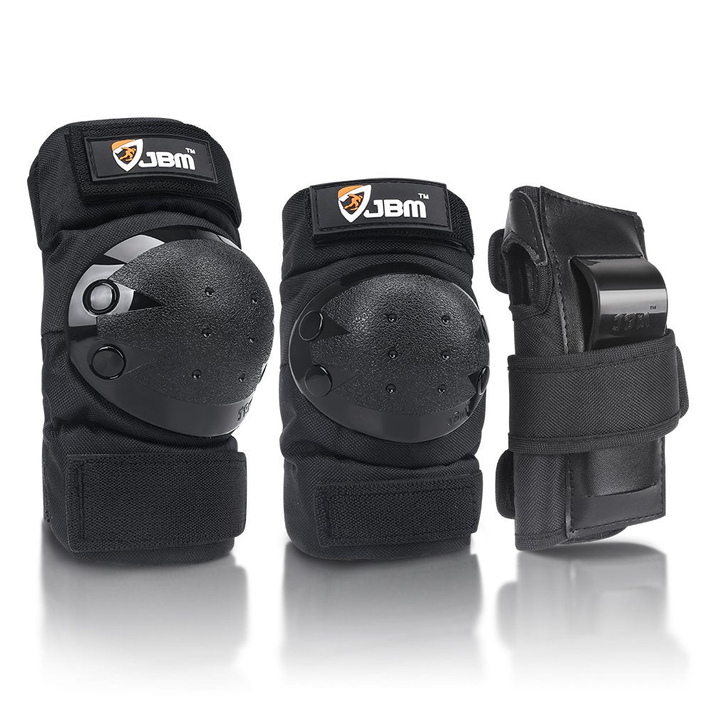 JBM Adult & Kids Knee Pads Elbow Pads and Wrist Guards for Inline Skating, Roller Skating, Skateboarding, Scootering