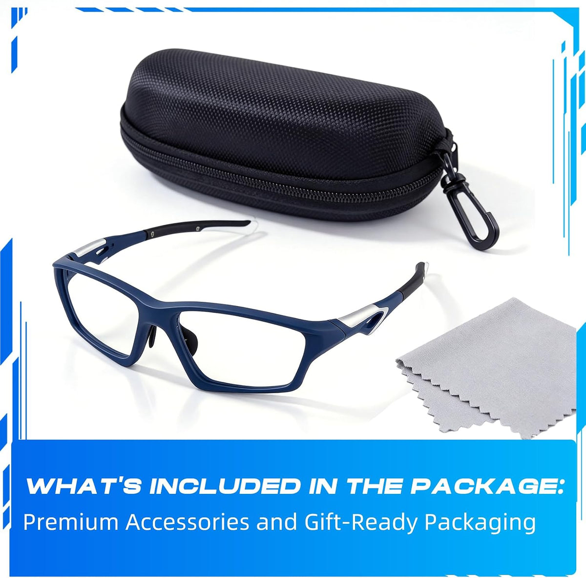 1 Set Lensless Protective Sports Goggles with Storage Case