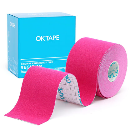 OK TAPE Kinesiology Tape (3 Pack) Latex Free Cotton Uncut 2in x 16.4ft