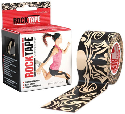 RockTape Extra Sticky Kinesiology Tape - Athletic Tape for Muscle Pain Relief, Injury Recovery - Microscopic Skin Lifting & Decompression - Sweat & Water Resistant
