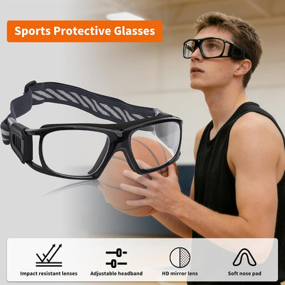 SooGree Sport Glasses for Men Women Basketball Football Sport Goggles Anti Fog Shock Collision Wearable Glasses