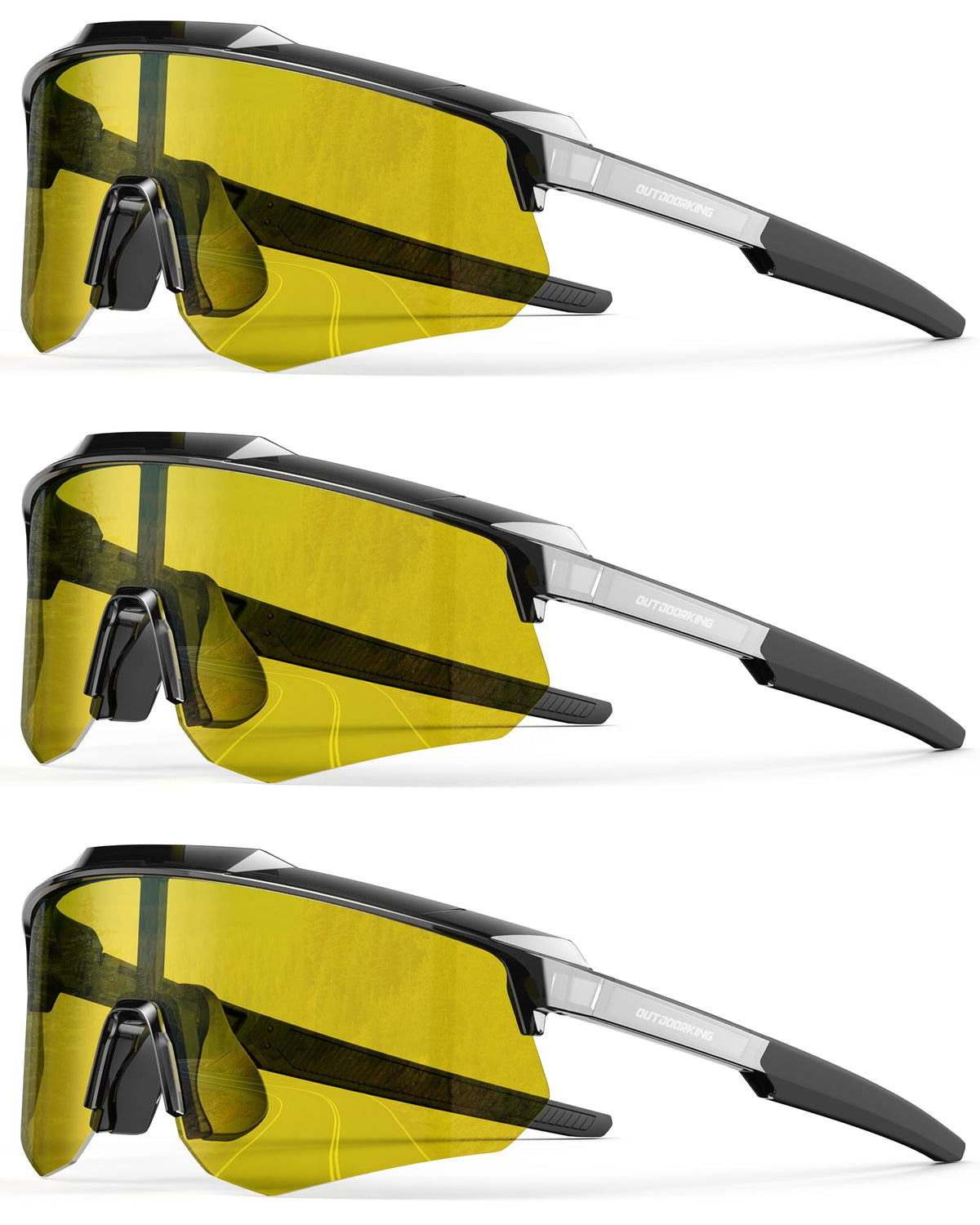 Polarized Sports Sunglasses for Men Women, UV400 One-Piece Lens Sport Shades for Baseball, Running, Cycling, Fishing