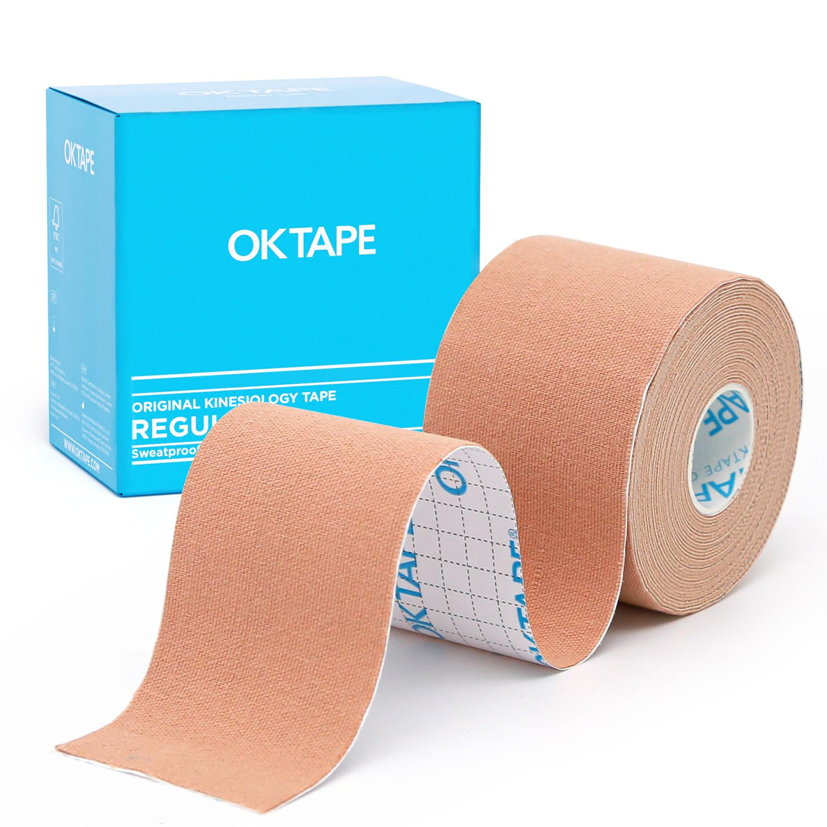 OK TAPE Kinesiology Tape (3 Pack) Latex Free Cotton Uncut 2in x 16.4ft