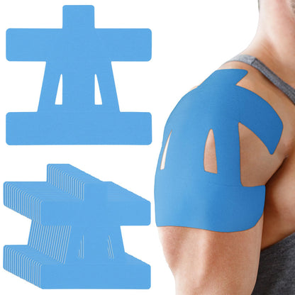 Precut Kinesiology Tape for Shoulder, 20 Count, Black