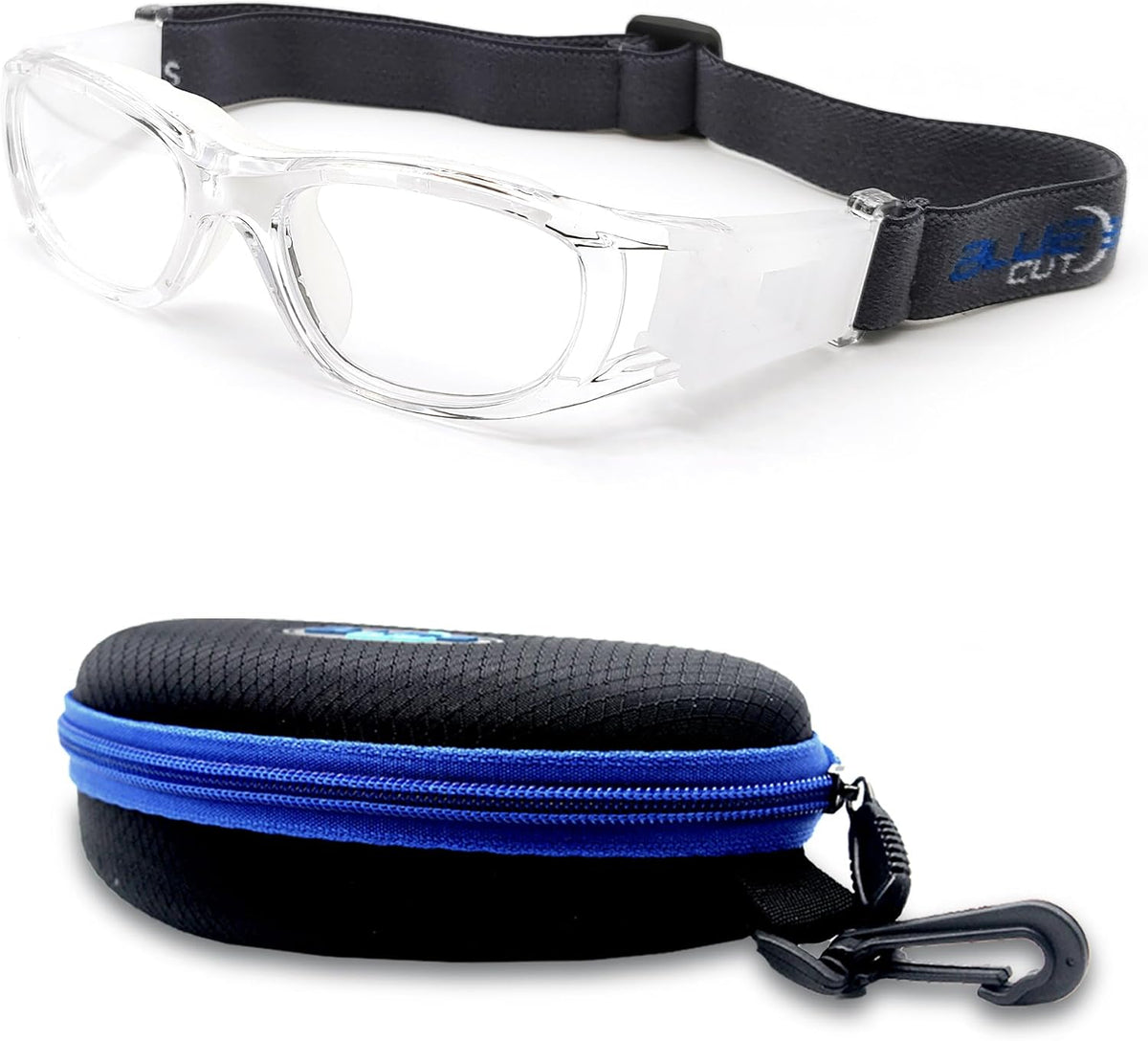 BLUE CUT Safety Basketball Goggles For Kids for Outdoor Sports Soccer Football Anti Fog Replaceable to Prescription Lenses