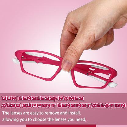 Tallew Lensless Glasses Compatible with Pickleball Eye Protection