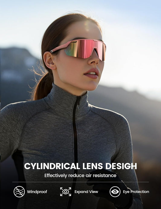 Lamicall 24g Polarized Sports Sunglasses for Men Women - UV400 Protection Sun Glasses for Baseball Running Cycling Fishing