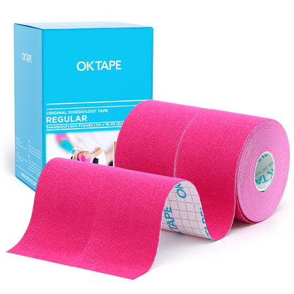 OK TAPE Kinesiology Tape (3 Pack) Latex Free Cotton Uncut 2in x 16.4ft