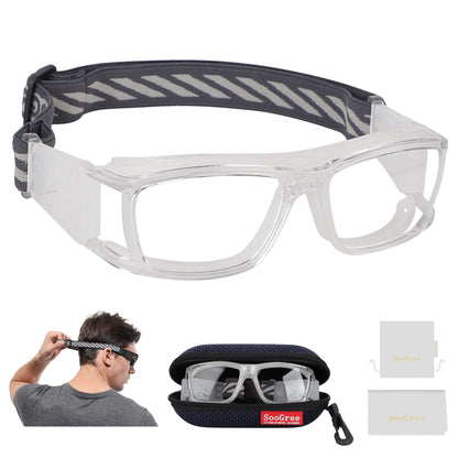 SooGree Sport Glasses for Men Women Basketball Football Sport Goggles Anti Fog Shock Collision Wearable Glasses