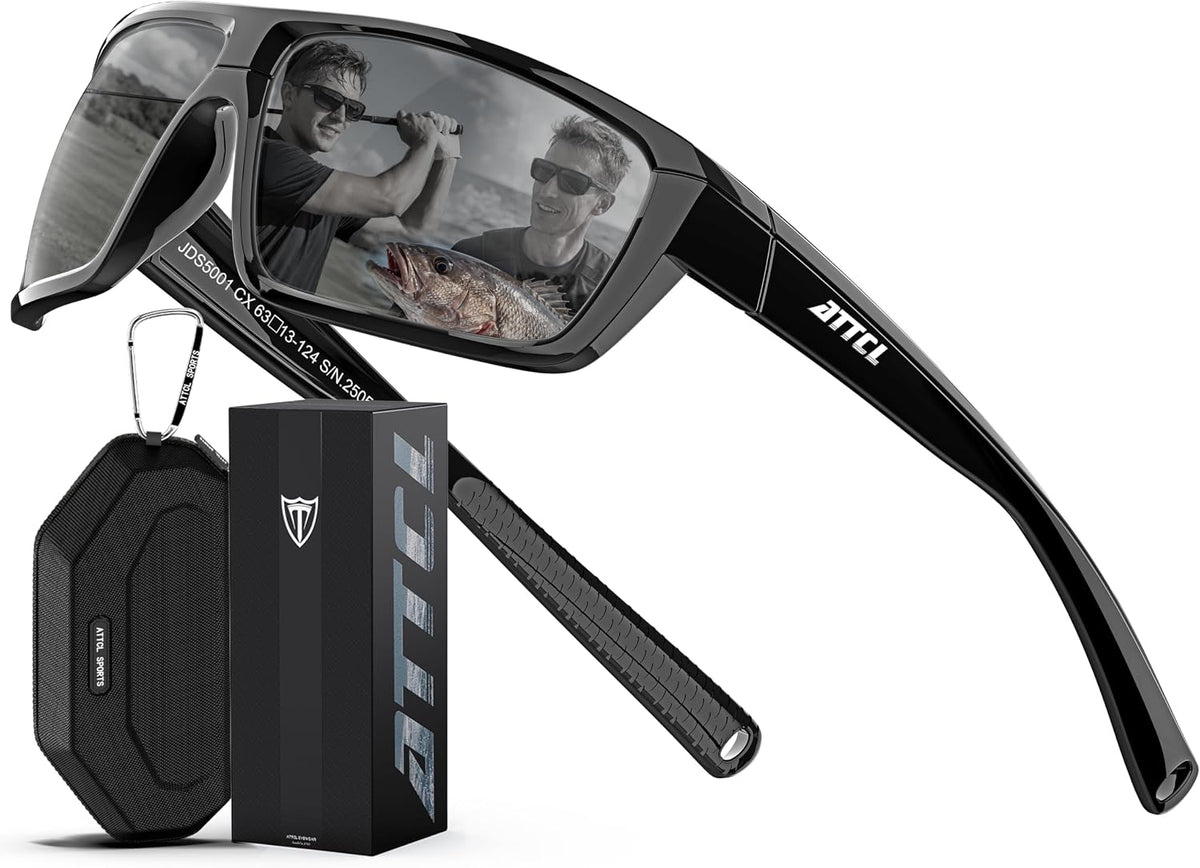 ATTCL 0.8 oz Polarized Sunglasses Men TR90 Wrap Around UV400 Fishing Sports