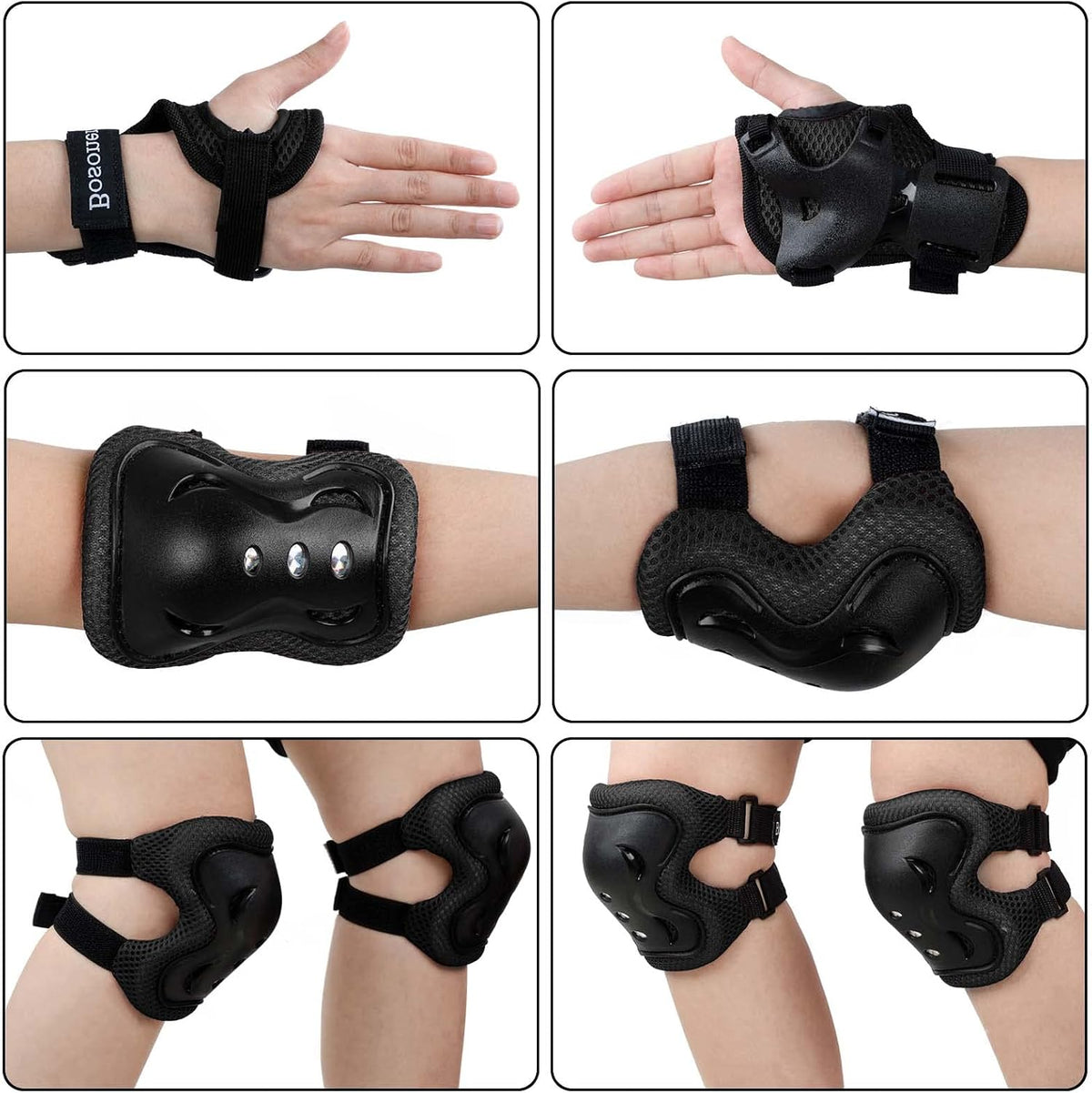 Kids/Youth Knee Pad Elbow Pads Guards Protective Gear Set for Roller Skates Cycling BMX Bike Skateboard Inline Skatings Scooter Riding Sports