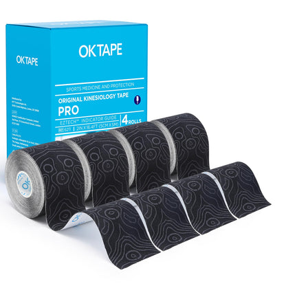 OK TAPE PRO Kinesiology Tape Uncut Roll Bulk, Elastic Physical Therapy Tape
