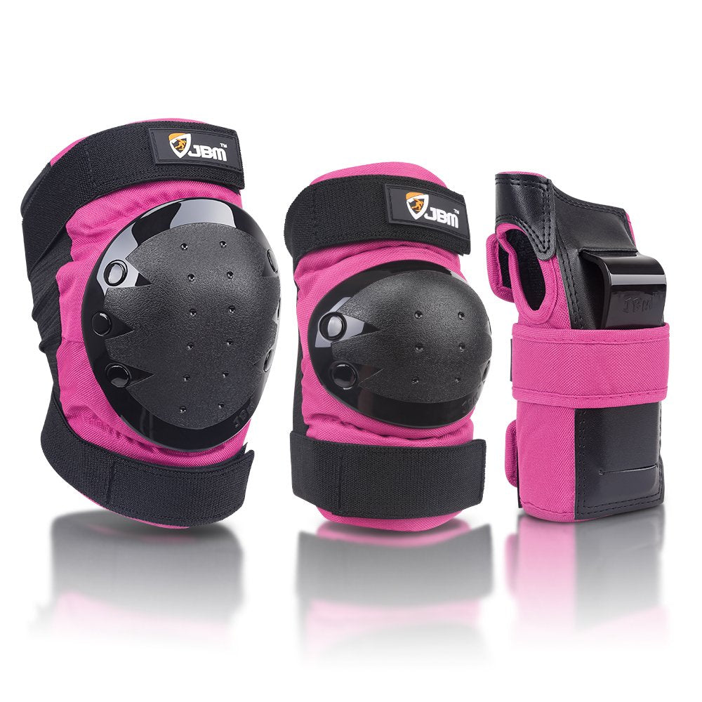JBM Adult & Kids Knee Pads Elbow Pads and Wrist Guards for Inline Skating, Roller Skating, Skateboarding, Scootering