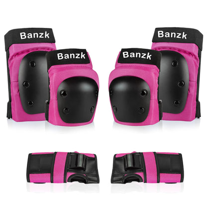 Adult Knee Pads Elbow Pads Wrist Guards for Adult Kids 6 in 1 Protective Gear Set for Skateboarding Biking Roller Skating Cycling Outdoor Sports