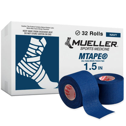 Mueller Sports Medicine MTape Rolls Team Pack, Quality Athletic Tape, Easy to Tear for Fast & Effective Taping, 1.5" x 10 Yards Per Roll, 32 Rolls