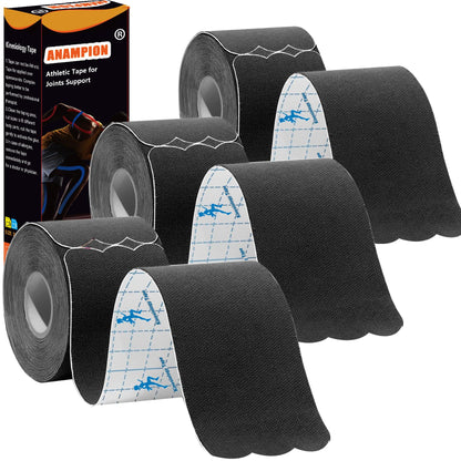 Kinesiology Tape Precut Strips Pro Athletic (3 Rolls,60 Strips) Original Cotton Waterproof Breathable Latex Free Tape for Muscle Pain Relief and Joint Support Elastic Sports Activities Tapes (Mix)