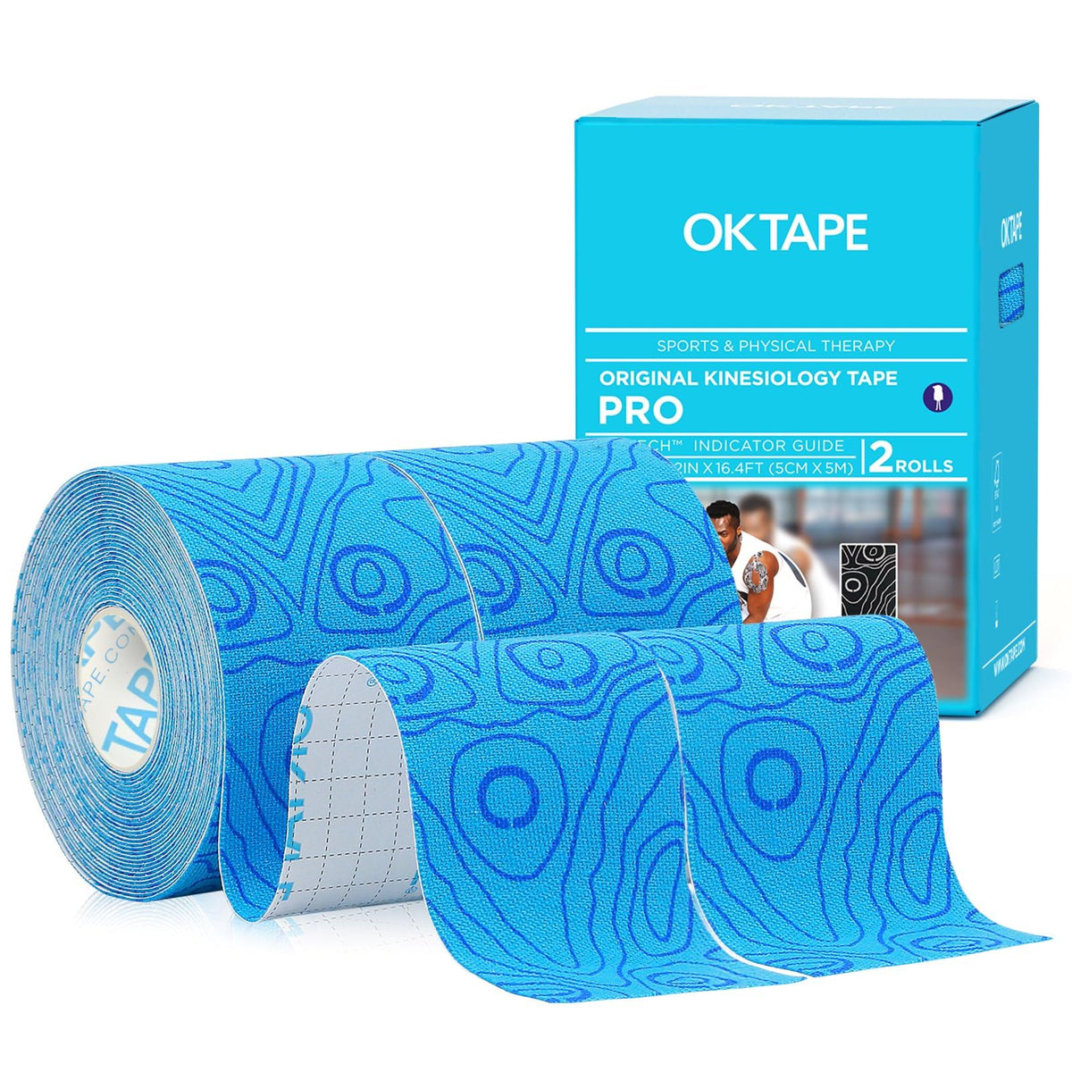 OK TAPE PRO Kinesiology Tape Uncut Roll Bulk, Elastic Physical Therapy Tape