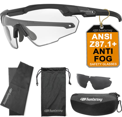 HTS HUNTERSKY Ballistic Shooting Glasses ANSI Z87+ Protective Eyewear