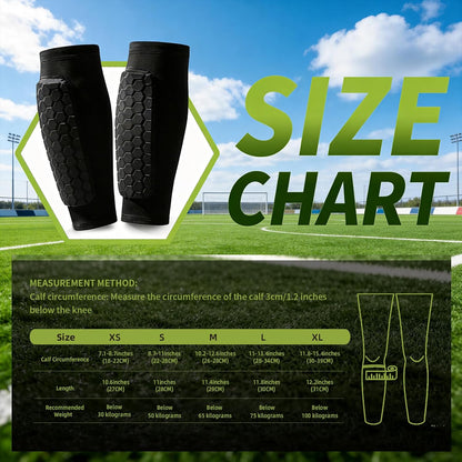 2 Pairs Shin Guards Soccer Kids,Soccer Shin Guards Youth for Boys Girls Protective Gear,Calf Compression Sleeve with Honeycomb Pads for Pickleball Football Ski MTB