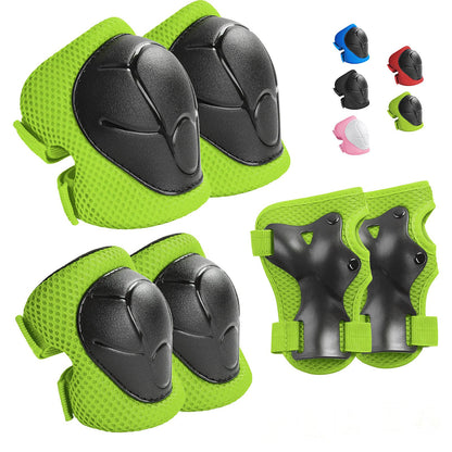Wemfg Kids Protective Gear Set Knee Pads for Kids 3-14 Years Toddler Knee and Elbow Pads with Wrist Guards 3 in 1 for Skating Cycling Bike Rollerblading Scooter