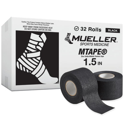 Mueller Sports Medicine MTape Rolls Team Pack, Quality Athletic Tape, Easy to Tear for Fast & Effective Taping, 1.5" x 10 Yards Per Roll, 32 Rolls