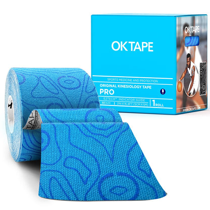 OK TAPE PRO Kinesiology Tape Uncut Roll Bulk, Elastic Physical Therapy Tape