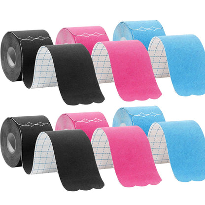 Kinesiology Tape Precut Strips Pro Athletic (3 Rolls,60 Strips) Original Cotton Waterproof Breathable Latex Free Tape for Muscle Pain Relief and Joint Support Elastic Sports Activities Tapes (Mix)
