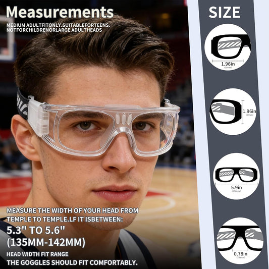 "N/A" Basketball Sports Goggles Men Racquetball Soccer Football Eyewear Protective Glasses Shock Collision Lens Replaceable