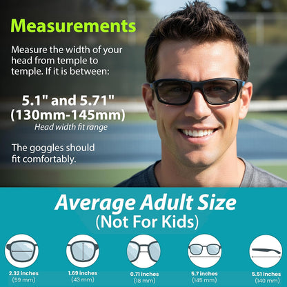 BLUE CUT Sports Protection Goggles, Photochromic Lenses Safety Glasses for Basketball, Pickleball Indoor Outdoor Sports