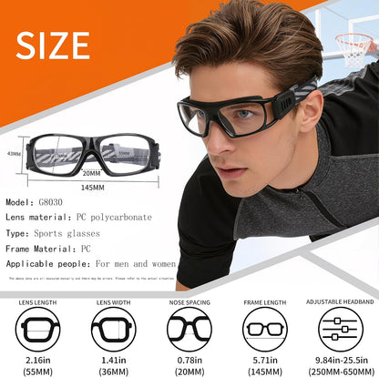 SooGree Sport Glasses for Men Women Basketball Football Sport Goggles Anti Fog Shock Collision Wearable Glasses