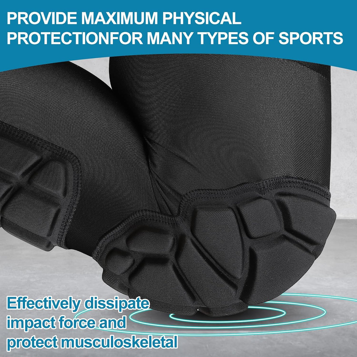 Knee Pads Compression Leg Sleeve for Basketball Volleyball Soccer Anti-Slip Knee Protector Gear Youth Kids Adults (1 Pair)