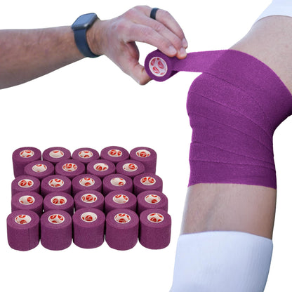 Cramer Eco-Flex Self-Stick Stretch Tape, Cohesive Tape, Flexible Elastic Sports Tape, Athletic Training Supplies, Easy Tear Self-Adherent Bandage Wrap, Bulk Cases, 6 Yard Rolls, Compression Tape