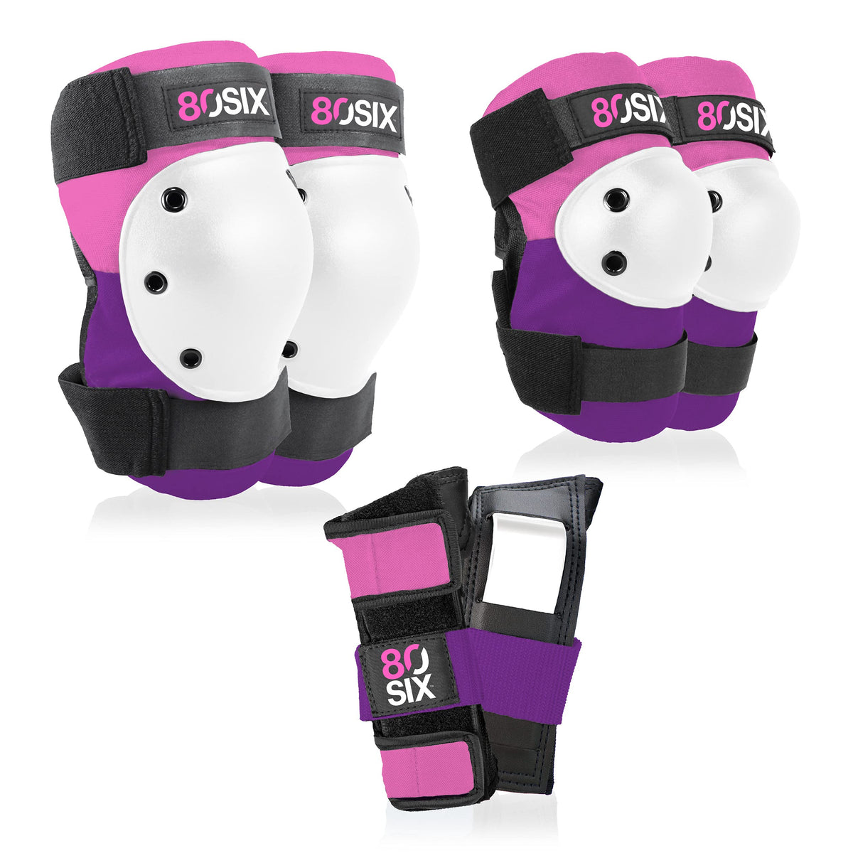 80SIX Multi-Sport Pad Set– Protective Gear for Skateboarding, Biking, Roller Skating, and Scooter