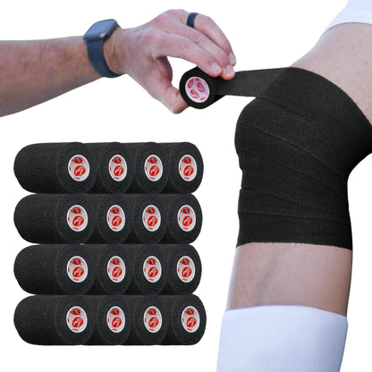 Cramer Eco-Flex Self-Stick Stretch Tape, Cohesive Tape, Flexible Elastic Sports Tape, Athletic Training Supplies, Easy Tear Self-Adherent Bandage Wrap, Bulk Cases, 6 Yard Rolls, Compression Tape