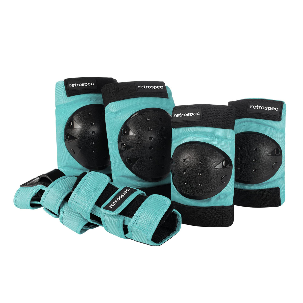 Retrospec Knee Pads, Elbow Pads & Wrist Guards for Men, Women & Kids - Protective Gear for Skateboarding, Roller Skate, Rollerblade, BMX & Scooter - Multi Sport Pad Set