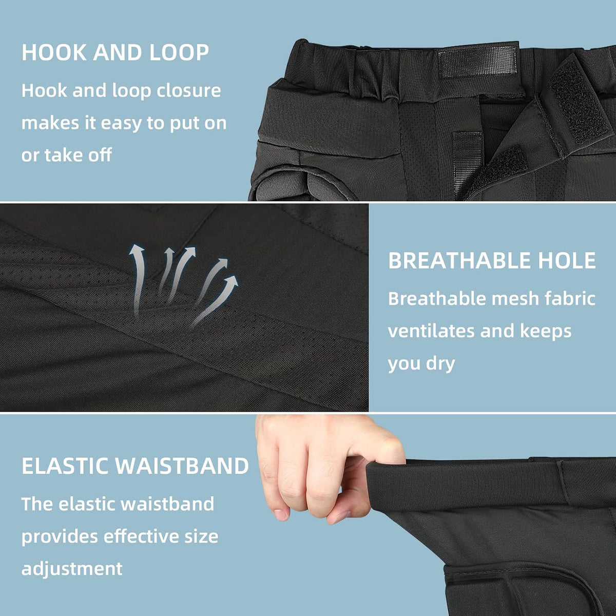 Cienfy 3D Hip Protection Eva Butt Pads Protective Padded Shorts Crash Pad Impact Gear for Skiing Skating Snowboarding Skateboarding