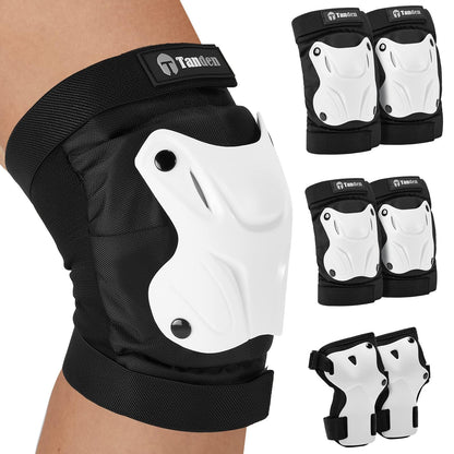 Tanden Skating Protective Gear Knee and Elbow Pads Wrist Guards for Roller Skating Skateboarding, Skate Pads Adult Knee Pads
