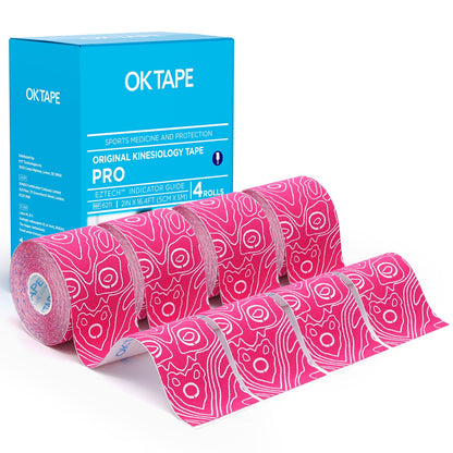 OK TAPE PRO Kinesiology Tape Uncut Roll Bulk, Elastic Physical Therapy Tape