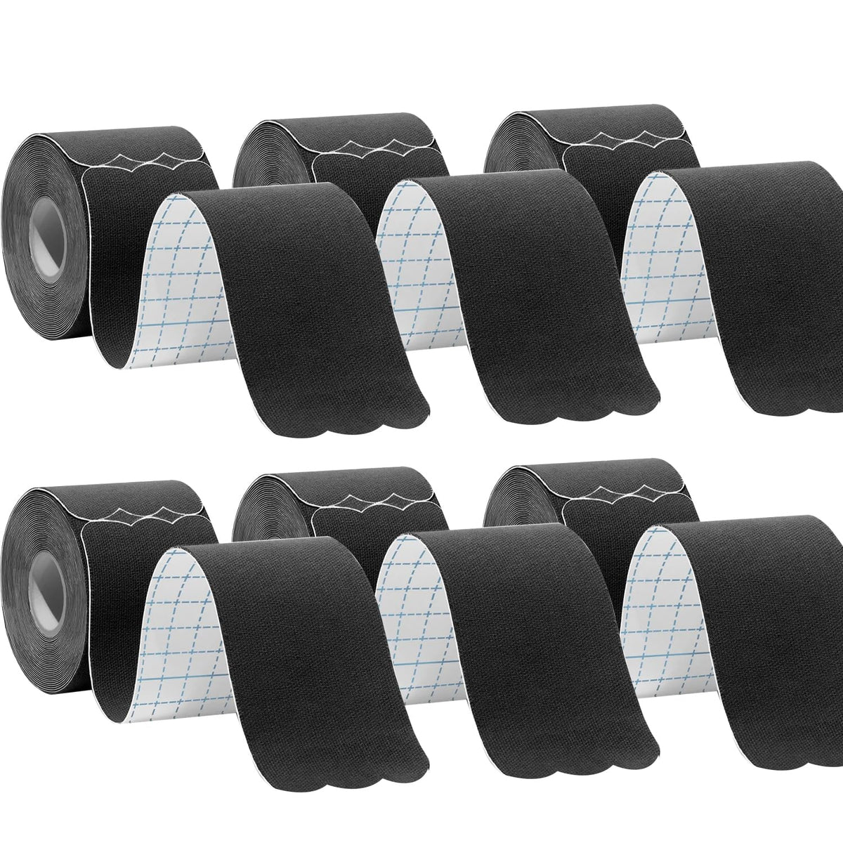 Kinesiology Tape Precut Strips Pro Athletic (3 Rolls,60 Strips) Original Cotton Waterproof Breathable Latex Free Tape for Muscle Pain Relief and Joint Support Elastic Sports Activities Tapes (Mix)