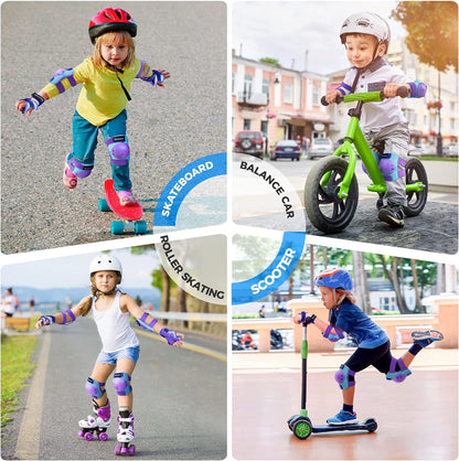 BOSONER Kids/Youth Knee Pad Elbow Pads for Roller Skates Cycling BMX Bike Skateboard Inline Rollerblading, Skating Skatings Scooter Riding Sports