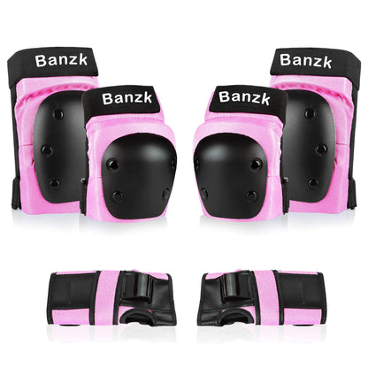 Adult Knee Pads Elbow Pads Wrist Guards for Adult Kids 6 in 1 Protective Gear Set for Skateboarding Biking Roller Skating Cycling Outdoor Sports