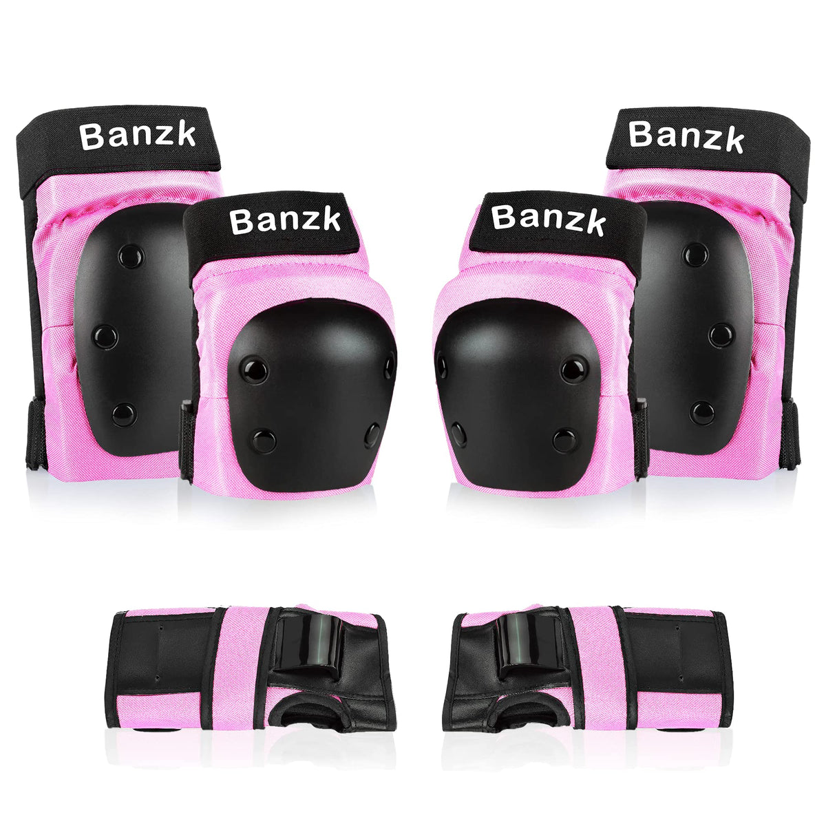Adult Knee Pads Elbow Pads Wrist Guards for Adult Kids 6 in 1 Protective Gear Set for Skateboarding Biking Roller Skating Cycling Outdoor Sports