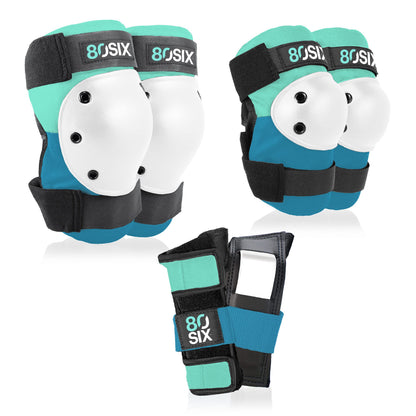 80SIX Multi-Sport Pad Set– Protective Gear for Skateboarding, Biking, Roller Skating, and Scooter