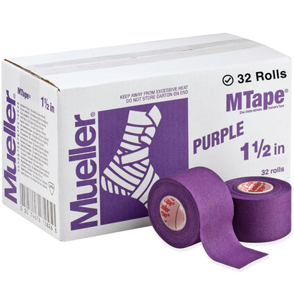 Mueller Sports Medicine MTape Rolls Team Pack, Quality Athletic Tape, Easy to Tear for Fast & Effective Taping, 1.5" x 10 Yards Per Roll, 32 Rolls