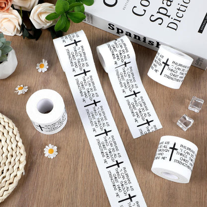 5Pcs Christian Athletic Tape 2in x 23ft Cotton Zinc Oxide Sport Faith Cross Sports Wristbands Religious Bible Verse Wrist Tape for Football Baseball Athlete Gymnastic Boxing First Aid Injury Wrap