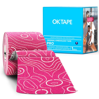 OK TAPE PRO Kinesiology Tape Uncut Roll Bulk, Elastic Physical Therapy Tape