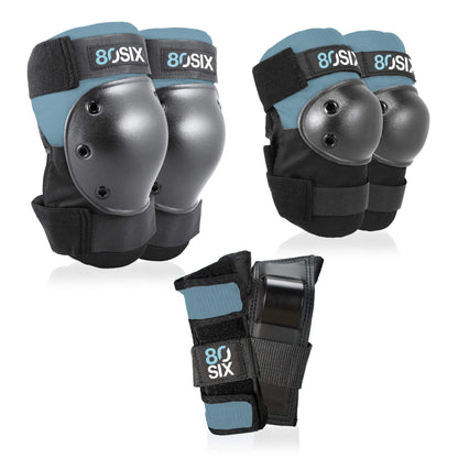 80SIX Multi-Sport Pad Set– Protective Gear for Skateboarding, Biking, Roller Skating, and Scooter