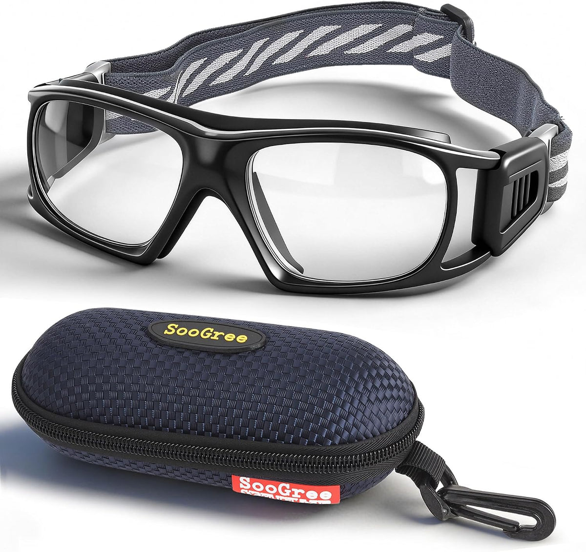 SooGree Sport Glasses for Men Women Basketball Football Sport Goggles Anti Fog Shock Collision Wearable Glasses